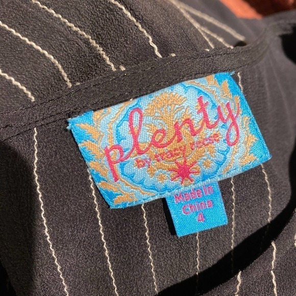 Anthro Plenty Tracy Reese Silk Fit Flare Mini Dress Short Sleeve Black 4 - Picture 10 of 11